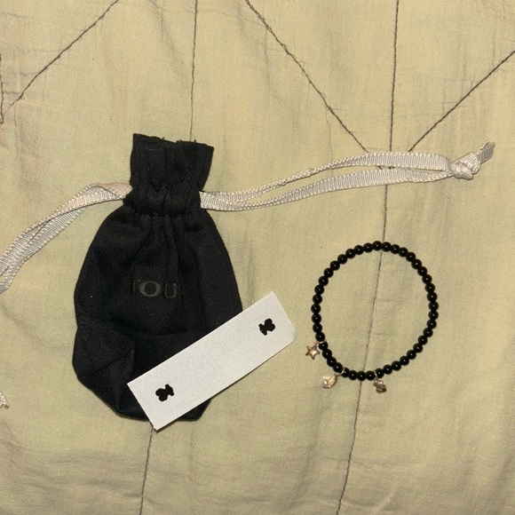 🌚 {PRICE FIRM} TOUS Magic Nature Bracelet ~ Onyx & Pearl - Picture 3 of 5